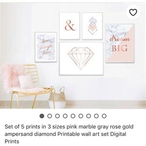 Pink and Marble Print Out Pictures